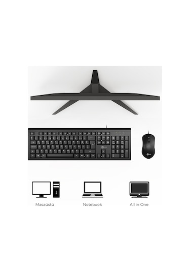 Lecoo CM101 USB Kablolu Türkçe Q Klavye & Mouse Set