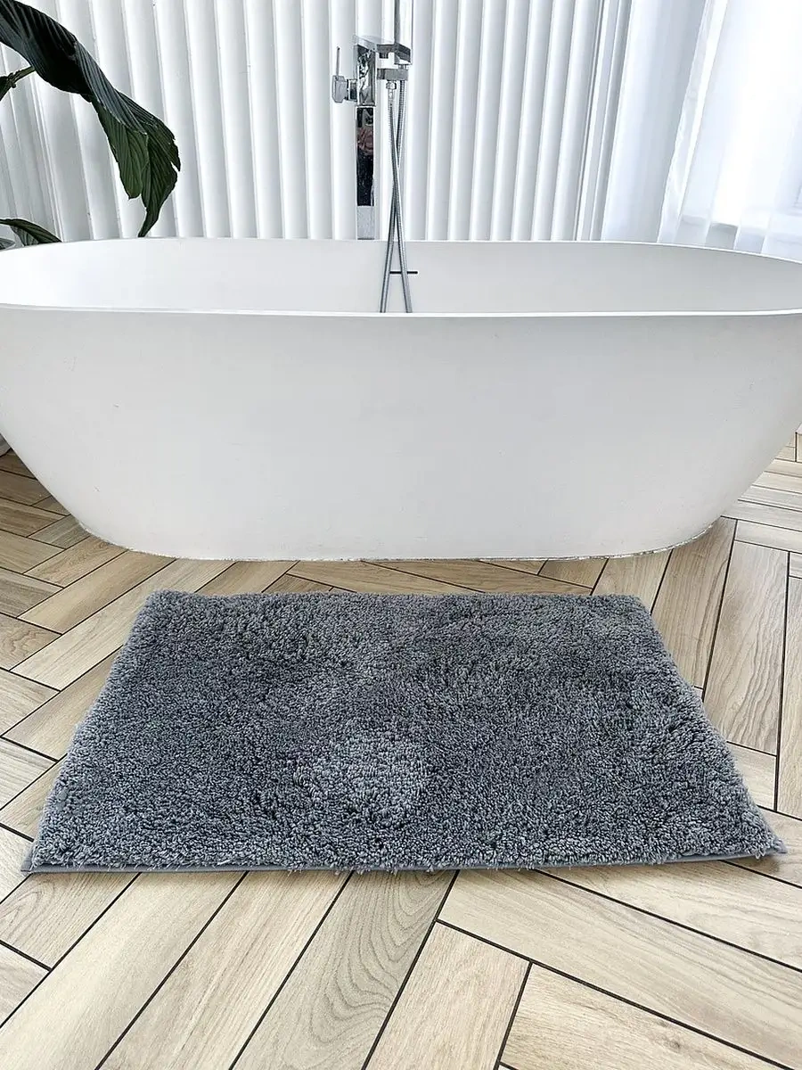 Homy Mood Yumuşak Peluş Banyo Paspası 50x80 Cm 156687386 Koyu Gri