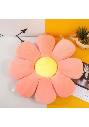 Skycity Nordik Stili Pembe Papatya Desenli 40cm Yastık - Araba Ofis Sandalye Desteği, Tatami Tipi Yumuşak Yastık 0.35kg Pembe