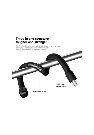 Yunboo Telesın Alüminyum Tripodlu Telefon Tutucu, 300g Kapasiteli, Taşınabilir Çanta Ve Tırmanma Tokası Dahil