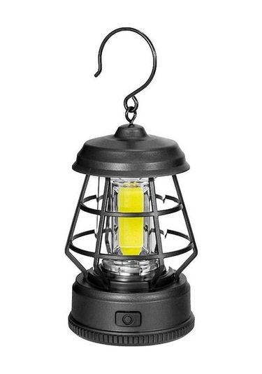 Dancemonkey Vintage Taşınabilir Kamp Lambası, Çadır Işık Feneri, Akülü Açık Hava 001 Ks Altın