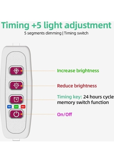 Reedark İç Mekan Bitki Büyütme Işıkları 3 Kafa 6.2 W Güneş Işığı