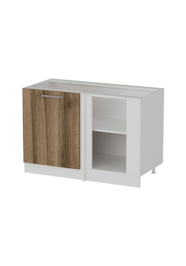 Minar Mutfak Alt Modül 1k1r 120cm Köşe Dolap Beyaz/dore