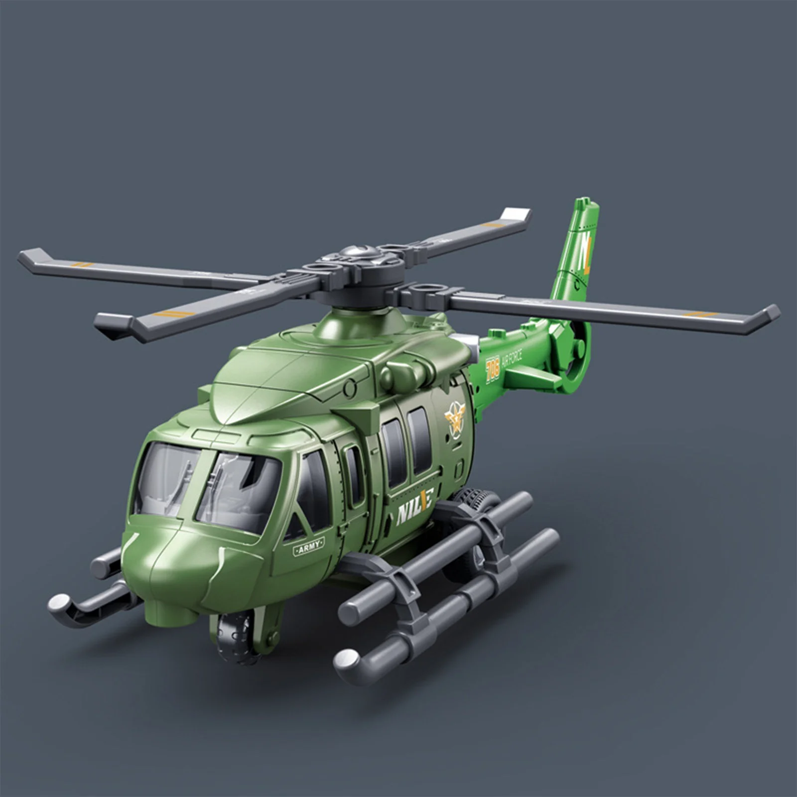 Ht-706-64 Sürtmeli Büyük Askeri Helikopter Yeşil