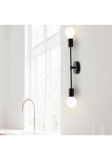 Burenze Modern Aplik Cotto Mat Siyah Aplik Şık Görsel E27 Duylu