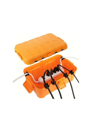 Fochsia Outdoor Uzun Şarj Kablosu Priz Koruma Kutusu Portakal