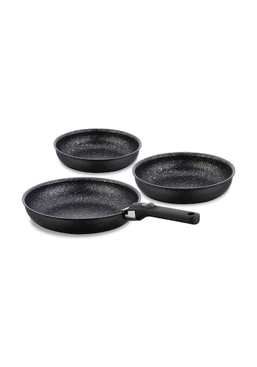 Korkmaz Neta 4 Parça Tava Seti A2612 Siyah