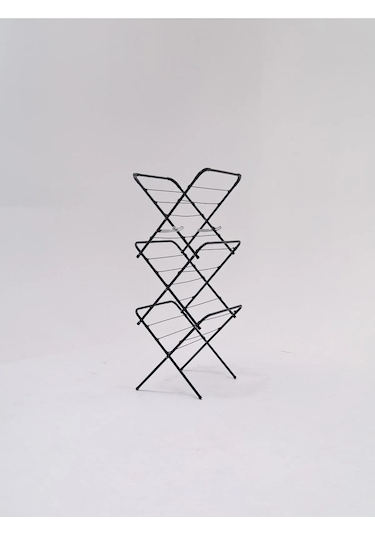 Romee Pratik Katlanır 3 Katlı Çamaşır Kurutmalık Askısı Antrasit Gri Siyah