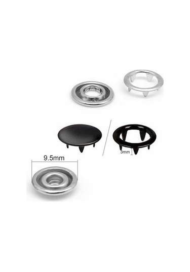 Ranyeek 9.5mm 10 Renk 200 Adet Sert Tıkanaklı El Basma Aracı Ve Saklama Kutusu Seti Çok Renkli