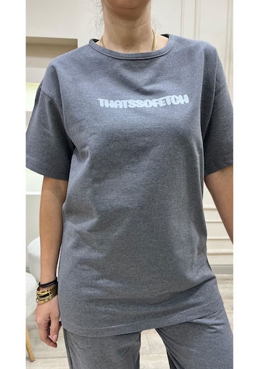 Thatssofetch Füme T-shirt Eşofman Altı Jogger - Beyaz Baskılı Eşofman Takımı Oversize Füme-279612 Thatssofetch Füme T-shirt Eşofman Altı Jogger - Beyaz Baskılı Eşofman Takımı Oversize Füme-279612