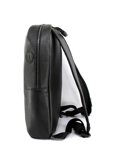 Unisex Kulaklık Çıkışlı Dosya Evrak ve 15 inç Laptop Bölmeli Sırt Çantası Siyah Renk