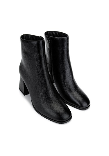 Tamer Tanca Kadın Hakiki Deri Siyah Floter Topuklu Bot 1081 30 Bn Bot Sk24-25 Sıyah Fltr Siyah Floter