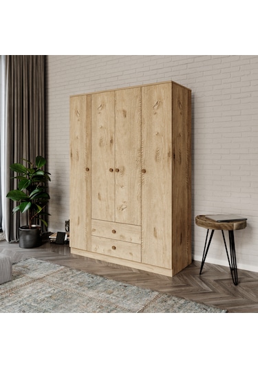 Nova 4 Kapaklı ,2 Çekmeceli Dolap/gardırop %100mdf