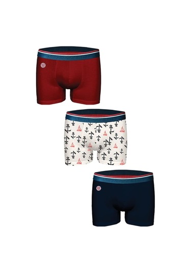 John Frank Marine 3'lü Erkek Boxer Jf3bm11 Çok Renkli