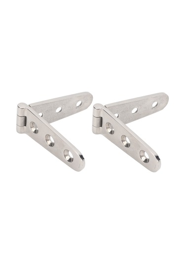 Lemestar 316 Paslanmaz Çelik Marine Menteşe - Açık Kapı, Gemi/ev Kabin Uygulamaları - 152x30mm, 4mm Kalınlık, 2 Adet Üç Delikli Uzun Tip