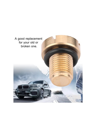 Shineyee Bmw Radyatör Genişletme Tankı Su Boşaltma Vidalı + Gevşeklik Ringi 17111712788 - Cnc İşlenmiş Bakır, Dayanıklı,  Yerine Teker