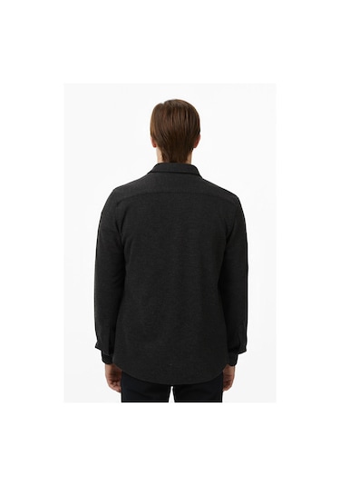 Nautica Erkek Gri Classic Fit Gömlek-12049 Koyu Gri