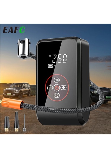 Jialan Taşınabilir Şişirme Pompası Hava Kompresörü Led Büyük