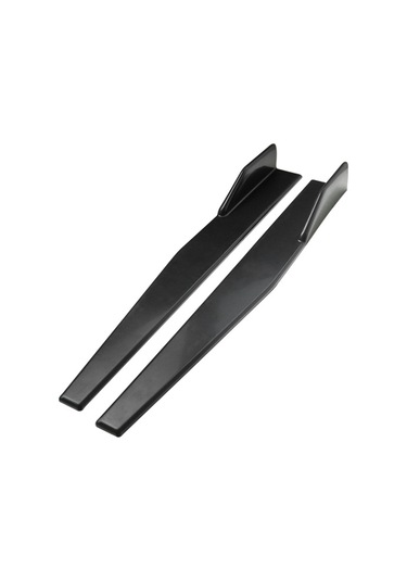 2 Adet Yan Etek Rocker Ayırıcılar Difüzör Kanatçık Kanatlar Tampon Araba Gövde Şekillendirme Seti Siyah