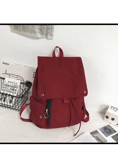 Gençler İçin Şık Ve Pratik Sırt Çantası, Ortaokul Ve Lise Öğrencilerine Uygun Dayanıklı Ve Fonksiyonel Okul Çantası, Ergonomik Tasarım İle Konforlu Taşıma İmkanı Kirmizi