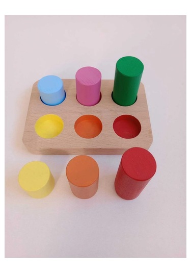 Montessori Eşleştirme Tablalı Silindirler 6 Lı