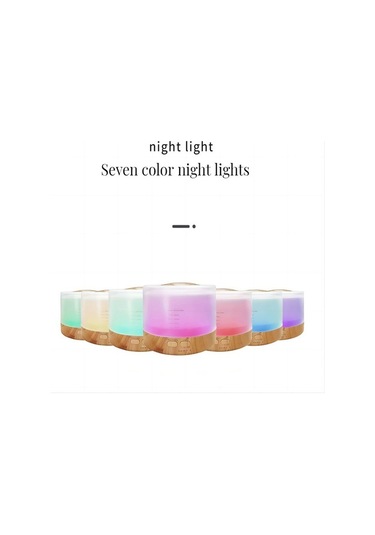 Agoodshop Al Yeşil 500ml Ultrasonik Aromaterapi Nemlendirici W05 Silindirik Uçucu Yağ Difüzörü