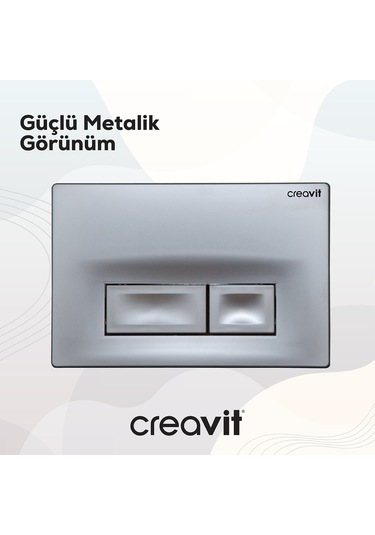 Creavit Ore Mat Gri Boyalı Kumanda Paneli  GP3002.00 Gri