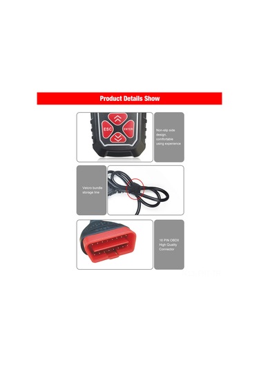 Hangfox Kw309 Otomobil Test Cihazı - Plastik Vücut, Çok Dilleri Desteği, 0-60 C Çalışma Sıcaklığı, Siyah