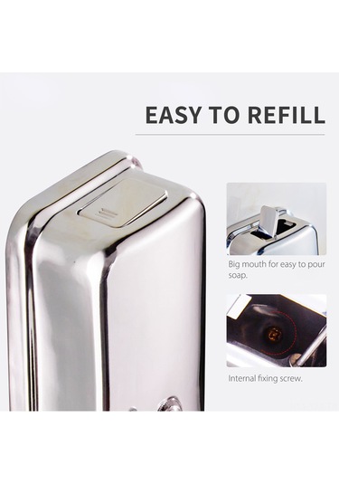Yaozixa Duvar Tipi Köpük Sabunluk - 500ml Sızdırmaz Manuel Sabun Dispanseri Banyo/mutfak Diğer
