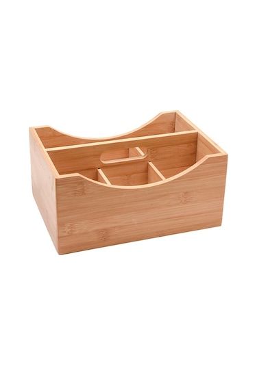 Mien Dayanıklı Bambu Kaşıklık Organizer -7b94 Ahşap