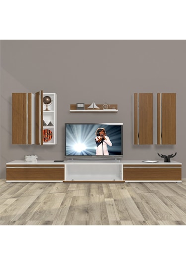 Decoraktiv Eko 8d Mdf Tv Ünitesi Tv Sehpası Beyaz - Ceviz