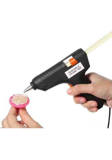 Pazly Yüksek Sıcaklık Tutkal Tabancası + 10 Yapıştırma Çubuğu İle Kolay Çukur Onarımı