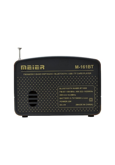 Bluetoothlu Meier M-161Bt Dekoratif Ve Nostaljik Radyo(Fm/Usb/Sd)