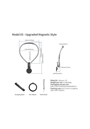 Akıllı Telefonlar İçin Manyetik Boyun Montajı, Handsefree Pov/vlog Kaydı, İphone 16 15 Android -