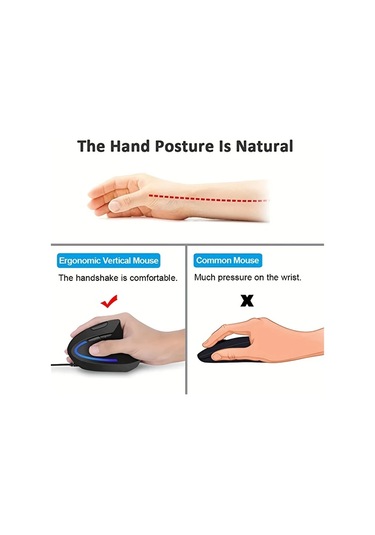 Besthome1 Siyah Ergonomik Tasarım Kablolu Sessiz Tık Sesi Ofis Ve Ev İçin Siyah Mouse Besthome1