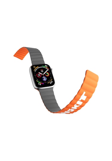 Watch 42mm Uyumlu Kordon Youngkit Klasik Magnetik Tak Çıkar Soft Strap Kayış Gri