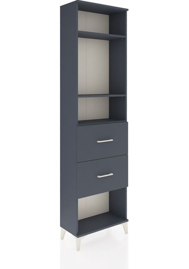 Arges Dolap 3 Raflı 2 Çekmeceli 60x30x221 Antrasit-antrasit Antrasit