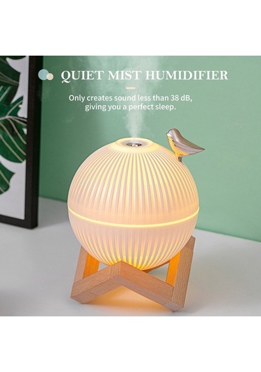 Novahub 3 Işık Modlu Beyaz Tukan Şekilli Usb Nemlendirici - Sessiz Oda Havası Temizleyici