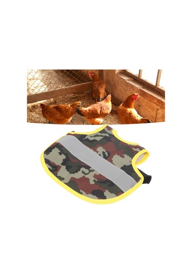 Yuntech01 Tavuklar İçin Yansıtıcı Yelek - Polyester Malzeme, Sıcak Tutma Ve Korumalı Tasarım, Gece Yansıtıcı Şeritli, Orta Boy Tavuklar İçin