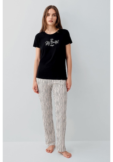 Pierre Cardin Kadın Siyah Pijama Takım Pc9188-s-v1 Siyah