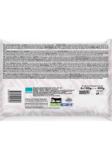 Cifte Lezzet Pouch Kısır Kedi Somon Eti Parçalı 4x100 G