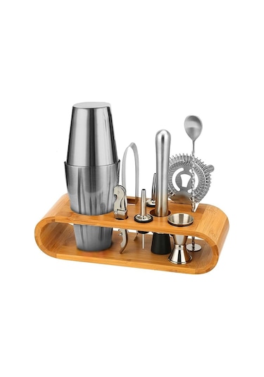 10 Parça Avantajlı Kokteyl Set Boston Shaker 750ml