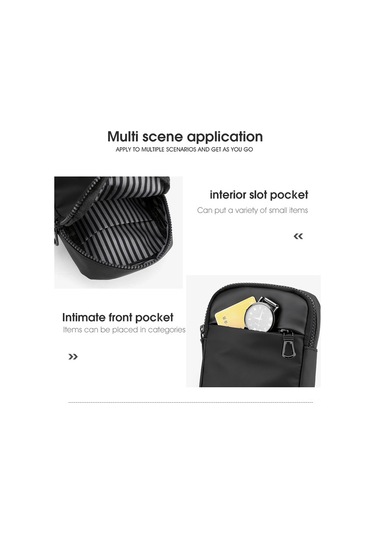 Youtek Erkek Nylon Casual Çapraz Çanta - Koyu Mavi, Hafif Ve Fonksiyonel, 19x13x4cm Koyu Mavi