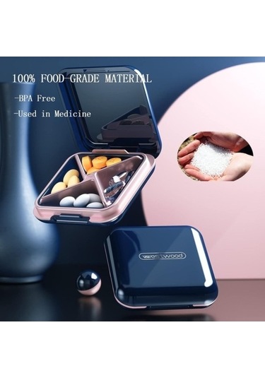 Maoyaya Küçük Hap Kutusu, Su Geçirmez Çantalar İçin Kompakt Vitamin Ilaç Tutucu Beyaz