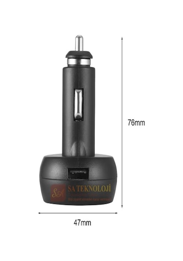 Araç Voltmetre 3in1 Mavi-kırmızı