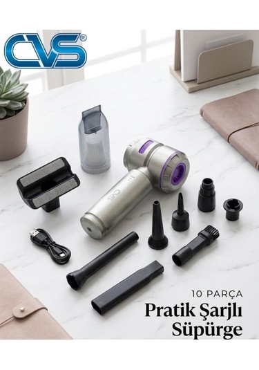 Cvs Dn 4734 Pratik Şarjlı Süpürge 20000 Pa 3 Kademeli Üfleme & Vakum