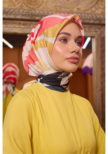 İpekhan Marrakech Koleksiyon Soft Eşarp 1211 - 13 Ekru/siyah Ekru/siyah