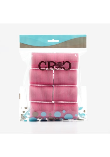 Croc 1207 Pembe Cırtlı Sünger Bigudi 8li Çap 4cm Pembe