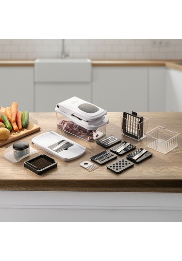 Emsan Smart Hazneli Doğrayıcı Beyaz 10 Parça Beyaz