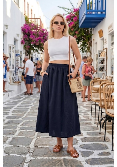Lela Bayan Etek 668ye4449 Lacivert